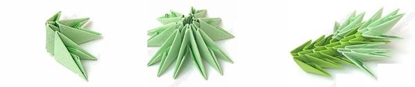 Ёлочка из оригами - собираем боковые ветки